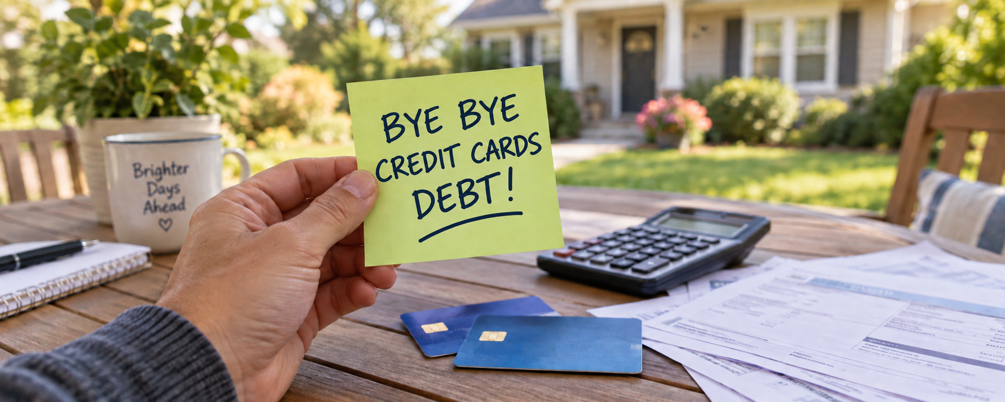 Illustration of credit card debt relief
